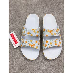 New! Freedom Moses Peachy White Sandals size 40-41 women's 10-10.5